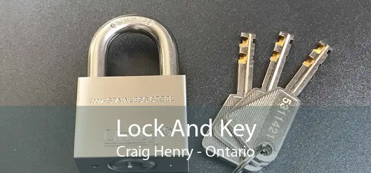 Lock And Key Craig Henry - Ontario