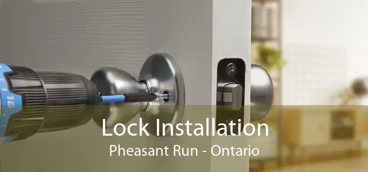 Lock Installation Pheasant Run - Ontario